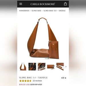 CARLA ROCKMORE SaddleSling Bag 3.0 NEW
